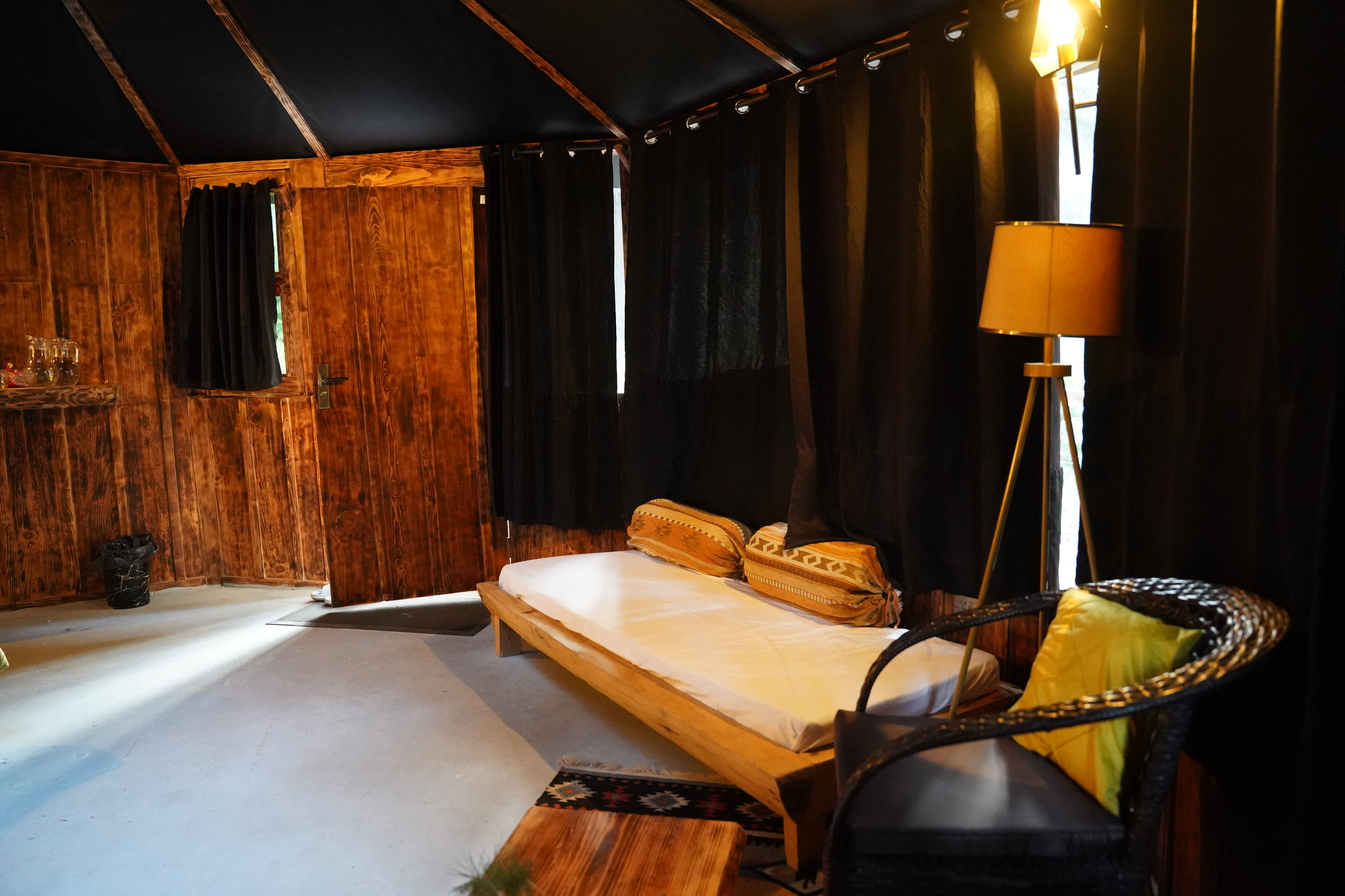 Minimalist bedroom with natural daylight